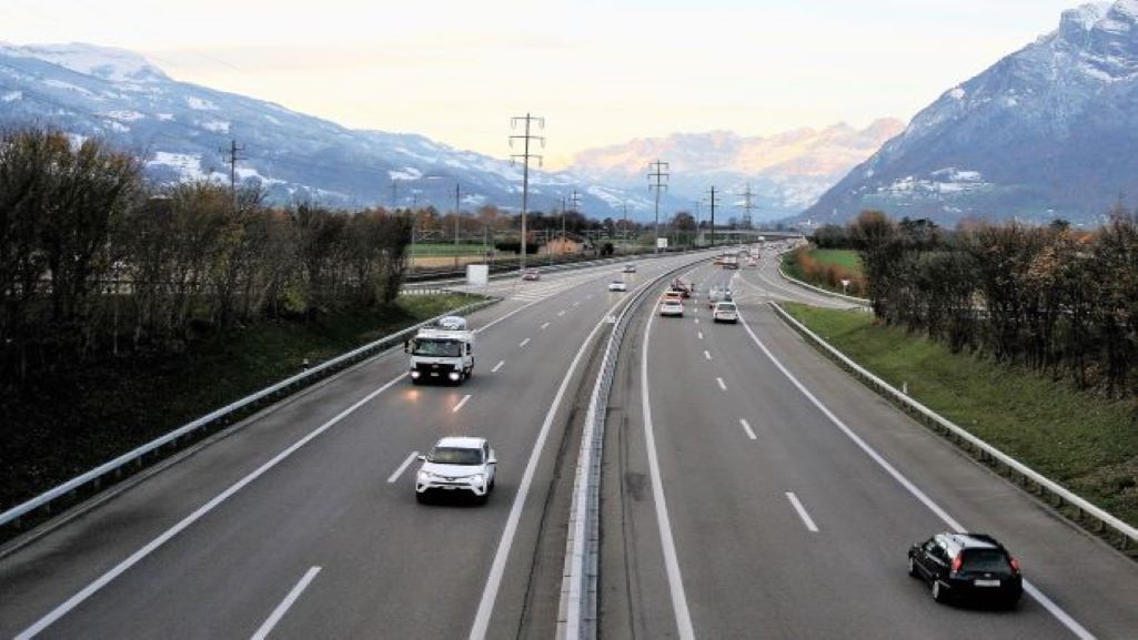 Cars driving on road